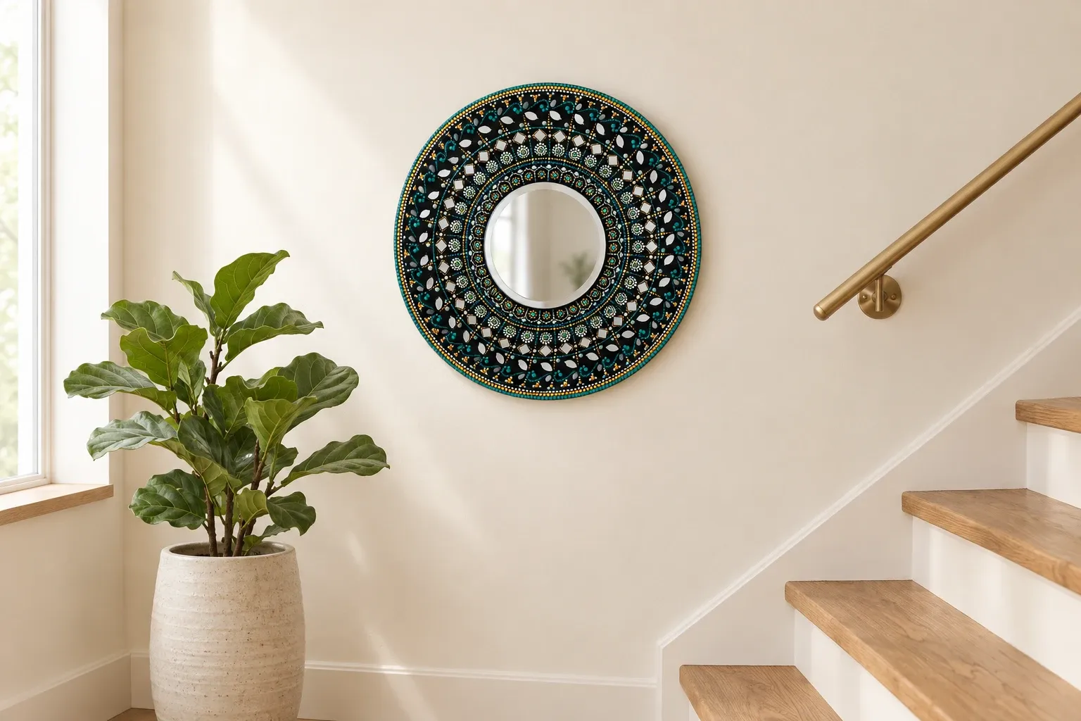 Moonwell Mirror in a staircase landing